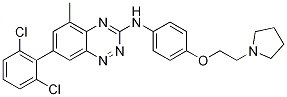1,2,4-Benzotriazin-3-aMine, 7-(2,6-dichlorophenyl)-5-Methyl-N-[4-[2-(1-pyrrolidinyl)ethoxy]phenyl]- CAS#: 867330-68-5