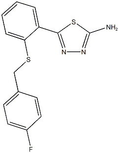 1,3,4-THIADIAZOL-2-AMINE, 5-[2-[[(4-FLUOROPHENYL)METHYL]THIO]PHENYL]- CAS#: 381205-14-7