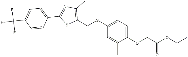 2-[2-Methyl-4-[[[4-methyl-2-[4-(trifluoromethyl)phenyl]-5-thiazolyl]methyl]thio]phenoxy]acetic acid ethyl ester CAS#: 343322-83-8