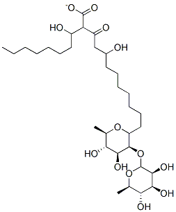 2-O-rhamnopyranosyl-rhamnopyranosyl-3-hydroxyldecanoyl-3-hydroxydecanoate CAS#: 4348-76-9