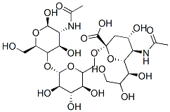 (2R,4S,5R,6R)-5-acetamido-2-[[(2R,3S,4S,5R,6S)-6-[(2R,3S,4R,5R,6R)-5-acetamido-4,6-dihydroxy-2-(hydroxymethyl)oxan-3-yl]oxy-3,4,5-trihydroxy-oxan-2-yl]methoxy]-4-hydroxy-6-[(1S,2R)-1,2,3-trihydroxypropyl]oxane-2-carboxylic acid CAS#: 64364-50-7