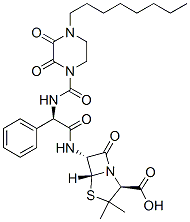 (2S,5R,6R)-3,3-Dimethyl-6-[[(R)-[[(4-octyl-2,3-dioxopiperazin-1-yl)carbonyl]amino]phenylacetyl]amino]-7-oxo-4-thia-1-azabicyclo[3.2.0]heptane-2-carboxylic acid CAS#: 59703-98-9