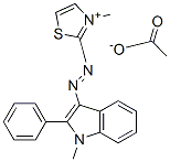 3-methyl-2-[(1-methyl-2-phenyl-1H-indol-3-yl)azo]thiazolium acetate CAS#: 84787-87-1
