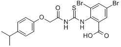 3,5-DIBROMO-2-[[[[[4-(1-METHYLETHYL)PHENOXY]ACETYL]AMINO]THIOXOMETHYL]AMINO]-BENZOIC ACID CAS#: 532433-65-1