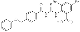 3,5-DIBROMO-2-[[[[4-(PHENOXYMETHYL)BENZOYL]AMINO]THIOXOMETHYL]AMINO]-BENZOIC ACID CAS#: 532431-31-5