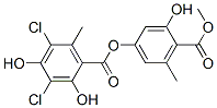 3,5-Dichloro-2,4-dihydroxy-6-methylbenzoic acid 3-hydroxy-4-(methoxycarbonyl)-5-methylphenyl ester CAS#: 4382-39-2