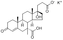 (17R)-17-Hydroxy-3-oxopregn-4-ene-7α,21-dicarboxylic acid 7-methyl 21-potassium salt CAS#: 41020-67-1