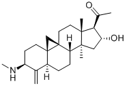 16α-Hydroxy-14-methyl-3β-methylamino-4-methylene-9,19-cyclo-5α-pregnan-20-one CAS#: 4236-73-1