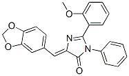 4H-Imidazol-4-one, 5-(1,3-benzodioxol-5-ylmethylene)-3,5-dihydro-2-(2-methoxyphenyl)-3-phenyl- CAS#: 369633-67-0