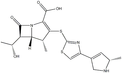 (4R,5S,6S)-3-[[4-[(5S)-2,5-Dihydro-5-methyl-1H-pyrrol-3-yl]-2-thiazolyl]thio]-6-[(1R)-1-hydroxyethyl]-4-methyl-7-oxo-1-azabicyclo[3.2.0]hept-2-ene-2-carboxylic acid CAS#: 426253-04-5