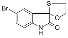 5-BROMO-3,3-(ETHYLENEOXOTHIO)-1,3-DIHYDRO-INDOLE-2-ONE CAS#: 332073-50-4