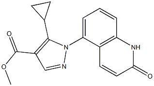 5-Cyclopropyl-1-(1,2-dihydro-2-oxo-5-quinolinyl)-1H-pyrazole-4-carboxylic Acid Methyl Ester CAS#: 372078-46-1