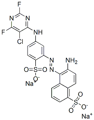 6-amino-5-[[5-[(5-chloro-2,6-difluoro-4-pyrimidinyl)amino]-2-sulphophenyl]azo]naphthalene-1-sulphonic acid, sodium salt CAS#: 83399-73-9