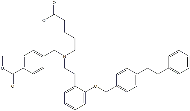 Benzoic acid,4-[[(5-Methoxy-5-oxopentyl)[2-[2-[[4-(2-phenylethyl)phenyl]Methoxy]phenyl]ethyl]aMino]Methyl]-, Methyl ester CAS#: 329773-33-3