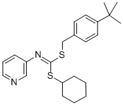 Cyclohexyl 4-(1,1-(dimethylethyl)phenyl)methyl-3-pyridinylcarbonimidodithioate CAS#: 42754-23-4