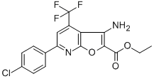 ETHYL 3-AMINO-6-(4-CHLOROPHENYL)-4-(TRIFLUOROMETHYL)FURO[2,3-B]PYRIDINE-2-CARBOXYLATE CAS#: 160436-51-1