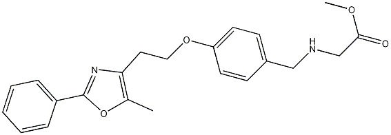 N-[[4-[2-(5-Methyl-2-phenyl-4-oxazolyl)ethoxy]phenyl]methyl]glycine Methyl Ester CAS#: 331746-65-7