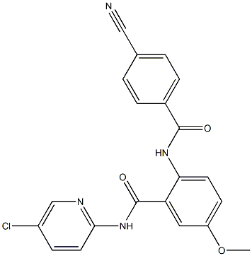 N-(5-Chloro-2-pyridinyl)-2-[(4-cyanobenzoyl)amino]-5-methoxybenzamide CAS#: 330942-01-3