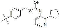 O-Cyclopentyl S-((4-(1,1-dimethylethyl)phenyl)methyl) 3-pyridinylcarbonimidothioate CAS#: 42754-15-4