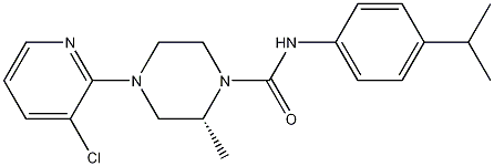 (R)-4-(3-chloropyridin-2-yl)-N-(4-isopropylphenyl)-2-methylpiperazine-1-carboxamide CAS#: 393514-22-2