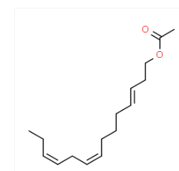 Estrutura do acetato de E3, Z8, Z11-Tetradecatriene CAS 163041-94-9