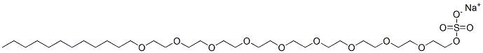 sodium 3,6,9,12,15,18,21,24,27-nonaoxanonatriacontyl sulphate CAS#: 40661-00-5