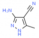Structure of 3-amino-5-methyl-1H-pyrazole-4-carbonitrile CAS# 5453-07-6