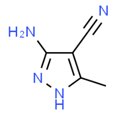 Structure of 3-amino-5-methyl-1H-pyrazole-4-carbonitrile CAS# 5453-07-6