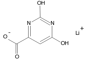 Structure of Orotic acid lithium salt CAS 5266-20-6