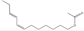 Структура транс-7, CIS-9-DODECADIENYL ACETATE CAS # 55774-32-8