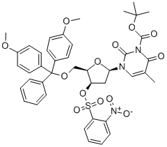 1-(2'-DEOXY-3'-O-(4-NITROBENZENESULFONYL)-5'-O-(4,4'-DIMETHOXYTRITYL)-BETA-D-THREO-PENTAFURANOSYL)-3-(TERT-BUTYLOXYCARBONYL)THYMINE CAS#: 444717-23-1
