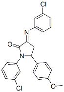 1-(3-chlorophenyl)-3-(3-chlorophenyl)imino-5-(4-methoxyphenyl)pyrrolid in-2-one CAS#: 5462-65-7