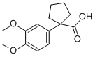1-(3,4-DIMETHOXYPHENYL)CYCLOPENTANECARBOXYLIC ACID CAS#: 43129-41-5