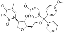 1-((3R,4S,5R)-5-(2-(BIS(4-METHOXYPHENYL)(PHENYL)METHOXY)ETHYL)-4-HYDROXYTETRAHYDROFURAN-3-YL)-5-METHYLPYRIMIDINE-2,4(1H,3H)-DIONE CAS#: 458541-41-8