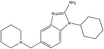 1-Cyclohexyl-5-(1-piperidinylmethyl)-1H-benzimidazol-2-amine CAS#: 509094-07-9