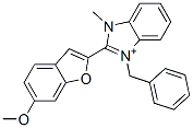 1-Methyl-2-(6-methoxybenzofuran-2-yl)-3-benzyl-1H-benzimidazole-3-ium CAS#: 47573-05-7