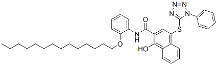 1-hydroxy-4-(1-phenyl-1H-tetrazol-5-ylthio)-2'-tetradecyloxy-2-naphthanilide CAS#: 5084-13-9