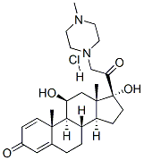 11beta,17-dihydroxy-21-(4-methyl-1-piperazinyl)pregna-1,4-diene-3,20-dione monohydrochloride CAS#: 60-39-9