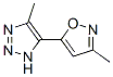 1H-1,2,3-Triazole,4-methyl-5-(3-methyl-5-isoxazolyl)-(9CI) CAS#: 51719-87-0