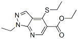 1H-Pyrazolo(3,4-b)pyridine-5-carboxylic acid, 1-ethyl-4-(ethylthio)-, ethyl ester CAS#: 50476-43-2