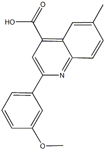 2-(3-METHOXYPHENYL)-6-METHYLQUINOLINE-4-CARBOXYLIC ACID CAS#: 438213-44-6