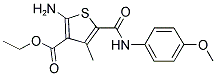 2-AMINO-5-(4-METHOXY-PHENYLCARBAMOYL)-4-METHYL-THIOPHENE-3-CARBOXYLIC ACID ETHYL ESTER CAS#: 5726-48-7