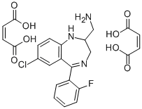 2-AMINOMETHYL-7-CHLORO-2,3-DIHYDRO-5-(2-FLUOROPHENYL)-1H-1,4-BENZODIAZEPINE DIMALEATE CAS#: 59469-29-3
