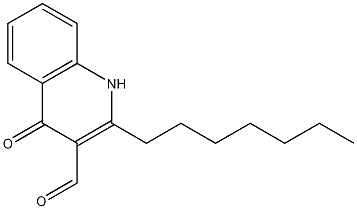 2-Heptyl-1,4-dihydro-4-oxo-3-quinolinecarboxaldehyde CAS#: 402718-53-0