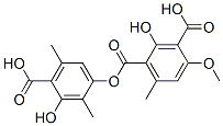 2-Hydroxy-4-methoxy-6-methyl-1,3-benzenedicarboxylic acid 1-(4-carboxy-3-hydroxy-2,5-dimethylphenyl) ester CAS#: 569-36-8