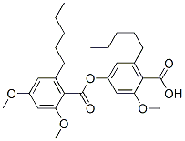 2-Methoxy-4-(2,4-dimethoxy-6-pentylbenzoyloxy)-6-pentylbenzoic acid CAS#: 5366-07-4