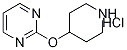 2-(Piperidin-4-yloxy)-pyriMidine hydrochloride, 98+% C9H14ClN3O, Molecular Weight 215.68 CAS#: 412293-92-6