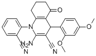 2-amino-1-(2-cyanophenyl)-4-(2,4-dimethoxyphenyl)-5-oxo-1,4,5,6,7,8-hexahydro-3-quinolinecarbonitrile CAS#: 476483-70-2