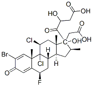 2-bromo-9,11beta-dichloro-6beta-fluoro-17,21-dihydroxy-16beta-methylpregna-1,4-diene-3,20-dione 17,21-di(acetate) CAS#: 57781-61-0
