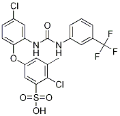 2-chloro-5-(4-chloro-2-(3-(3-(trifluoroMethyl)phenyl)ureido)phenoxy)-3-Methylbenzenesulfonic acid CAS#: 500694-22-4